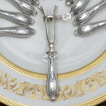 Load image into Gallery viewer, Antique French Sterling Silver PUIFORCAT Bone Holders Set, Lamb Cutlet Pork Chop