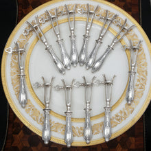 Load image into Gallery viewer, Antique French Sterling Silver PUIFORCAT Bone Holders Set, Lamb Cutlet Pork Chop