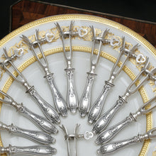 Load image into Gallery viewer, Antique French Sterling Silver PUIFORCAT Bone Holders Set, Lamb Cutlet Pork Chop