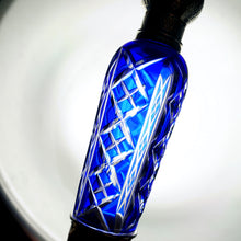 Load image into Gallery viewer, French Sterling Silver Cobalt Blue Glass Flask