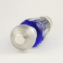 Load image into Gallery viewer, French Sterling Silver Cobalt Blue Glass Flask