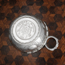 Load image into Gallery viewer, Antique French Sterling Silver Tastevin Wine Taster Sommelier Cup, 1868 Coin