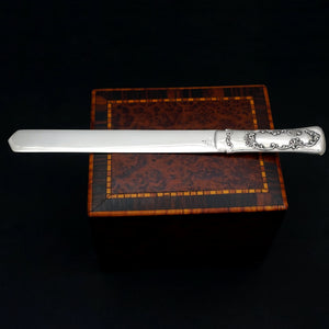 Large Antique Gorham Sterling Silver Paper Knife / Letter Opener, 1896