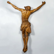 Load image into Gallery viewer, Large 24" Jesus Christ Corpus Hand Carved Wood Antique Religious Altar Statue