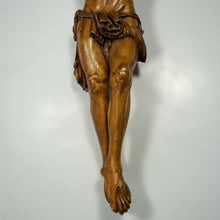 Load image into Gallery viewer, Large 24&quot; Jesus Christ Corpus Hand Carved Wood Antique Religious Altar Statue
