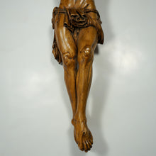Load image into Gallery viewer, Large 24" Jesus Christ Corpus Hand Carved Wood Antique Religious Altar Statue