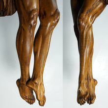 Load image into Gallery viewer, Large 24" Jesus Christ Corpus Hand Carved Wood Antique Religious Altar Statue