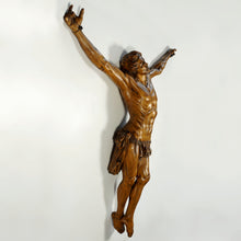 Load image into Gallery viewer, Large 24" Jesus Christ Corpus Hand Carved Wood Antique Religious Altar Statue