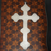 Load image into Gallery viewer, Antique Italian Micro Mosaic Crucifix Grand Tour Architectural Churches Rome Souvenir