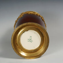Load image into Gallery viewer, 13" Large Antique French Paul Milet Sevres Vase Ceramic Gilt Bronze Ox Blood Sang De Boeuf Red Flambe Glaze