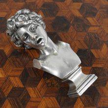 Load image into Gallery viewer, Antique French Wax Seal Bronze Figural Desk Stamp Jules Isidore LAFRANCE, Susse Freres Paris, Bust of Saint Jean Baptist