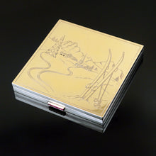 Load image into Gallery viewer, SOUBRENIE & BOIS Vintage French Ruby 18K Gold Silver Compact Case