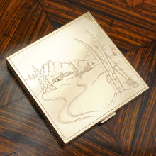 Load image into Gallery viewer, SOUBRENIE & BOIS Vintage French Ruby 18K Gold Silver Compact Case