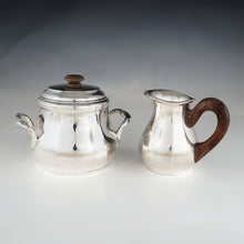 Load image into Gallery viewer, Art Deco French Sterling Silver 4pc Tea Set, Teapot & Coffee Pot