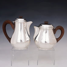 Load image into Gallery viewer, Art Deco French Sterling Silver 4pc Tea Set, Teapot & Coffee Pot