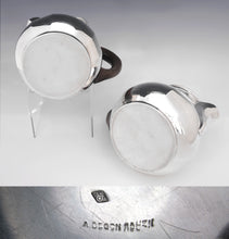 Load image into Gallery viewer, Art Deco French Sterling Silver 4pc Tea Set, Teapot & Coffee Pot