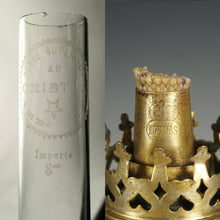 Load image into Gallery viewer, Antique French Baccarat Crystal & Empire Gilt Bronze Oil Lamp