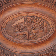 Load image into Gallery viewer, Antique Swiss Black Forest Hand Carved Wood Oval Bread Tray Platter, Emile Egger