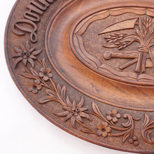 Load image into Gallery viewer, Antique Swiss Black Forest Hand Carved Wood Oval Bread Tray Platter, Emile Egger