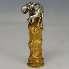 Load image into Gallery viewer, Antique French Silvered & Gilt Bronze Figural Elephant Wax Seal