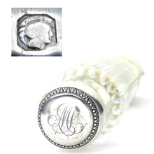 Load image into Gallery viewer, Antique French Sterling Silver & Cut Crystal Opera / Travel Liquor Flask