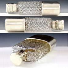 Load image into Gallery viewer, Antique GORHAM Sterling Silver Liquor / Whisky Hip Flask, Twist & Lock Lid, 1888