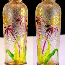 Load image into Gallery viewer, Antique French Sterling Silver Vermeil Art Glass Liquor Bottle Flask