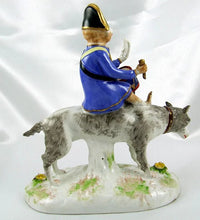 Load image into Gallery viewer, Rare French Porcelaine de Paris Circus Monkey Riding a Dog Figurine