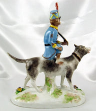 Load image into Gallery viewer, Antique French Porcelain de Paris Monkey Riding a Dog Figurine