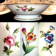 Load image into Gallery viewer, Antique French Pillivuyt Porcelain Hand Painted Flowers Dessert Set