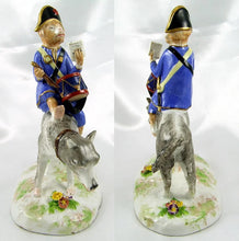 Load image into Gallery viewer, Rare French Porcelaine de Paris Circus Monkey Riding a Dog Figurine
