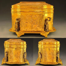 Load image into Gallery viewer, Antique French Signed Giroux Pietra Dura Gilt Bronze Ormolu Jewelry Casket Box