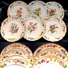 Load image into Gallery viewer, Porcelaine de Paris hand painted plates, flowers