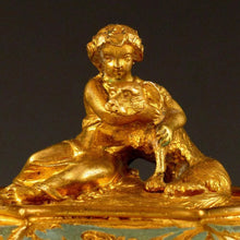 Load image into Gallery viewer, Antique French TAHAN PARIS Gilt Bronze Enamel Jewelry Casket Box, Figural