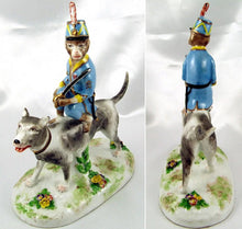 Load image into Gallery viewer, Antique French Porcelain de Paris Monkey Riding a Dog Figurine