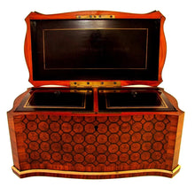 Load image into Gallery viewer, Antique French wood tea caddy boxes
