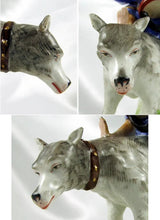 Load image into Gallery viewer, Rare French Porcelaine de Paris Circus Monkey Riding a Dog Figurine