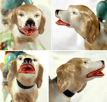 Load image into Gallery viewer, Rare French Porcelain Monkey Band Riding a Dog Figurine