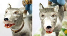 Load image into Gallery viewer, Antique French Porcelain de Paris Monkey Riding a Dog Figurine