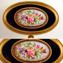 Load image into Gallery viewer, Antique French Signed TAHAN Gilt Bronze & Hand Painted Porcelain Jewelry Casket / Box