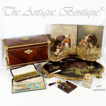 Load image into Gallery viewer, Antique French Blue Enamel Gilt Ormolu Writing Desk Set, Wax Seal