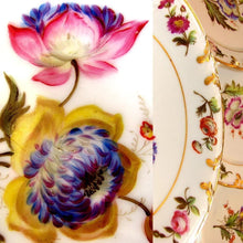 Load image into Gallery viewer, Flowers hand painted on antique French Paris porcelain plates