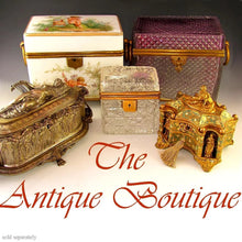 Load image into Gallery viewer, Antique French TAHAN PARIS Gilt Bronze Enamel Jewelry Casket Box, Figural