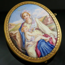 Load image into Gallery viewer, Antique French 18K Gold Enamel Miniature Portrait Brooch