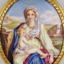 Load image into Gallery viewer, Antique French 18K Gold Enamel Miniature Portrait Brooch