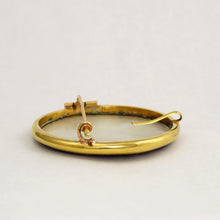 Load image into Gallery viewer, Antique French 18K Gold Enamel Miniature Portrait Brooch