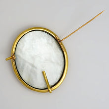 Load image into Gallery viewer, Antique French 18K Gold Enamel Miniature Portrait Brooch