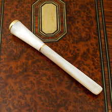 Load image into Gallery viewer, Antique French 18k Gold Mounted Mother of Pearl Cigarette or Cheroot Holder & Case, Etui