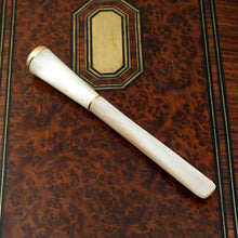Load image into Gallery viewer, Antique French 18k Gold Mounted Mother of Pearl Cigarette or Cheroot Holder & Case, Etui