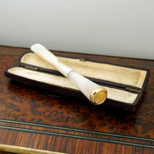 Load image into Gallery viewer, Antique French 18k Gold Mounted Mother of Pearl Cigarette or Cheroot Holder & Case, Etui